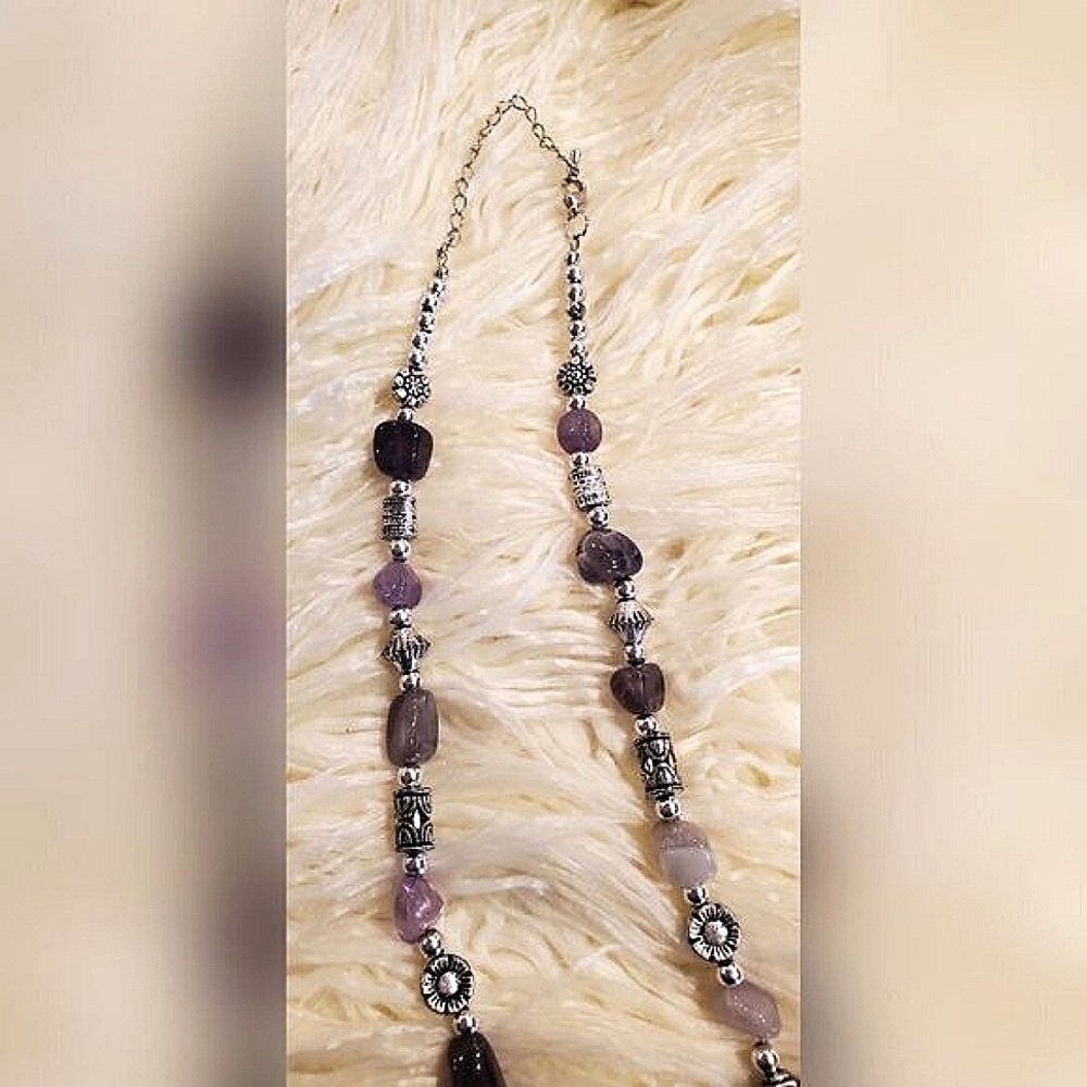 Multi-Gemstone Beaded Handmade Necklace. 🌴 - Picture 4 of 10
